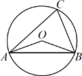 ����������� ABC ������ � ���������� � ������� � ����� O. ����� O � C ����� � ����� ������������� ������������ ������ AB.