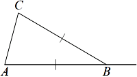 ��������, ��� � ������������ ABC ������� AB � BC �����. ������� ���� ��� ������� B ����� 138�.